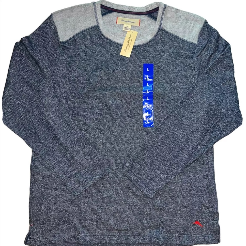 Tommy Bahama Mens Size L Lounge Crew Neck Fleece Pullover Blue